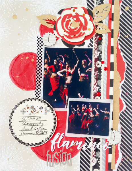 Flamenco fusion scrapbook layout