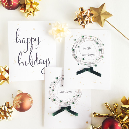 Christmas cards - hand lettered