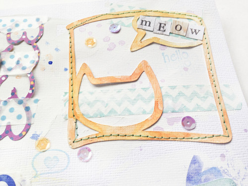Meow Meow Meow Scrapbook Layout