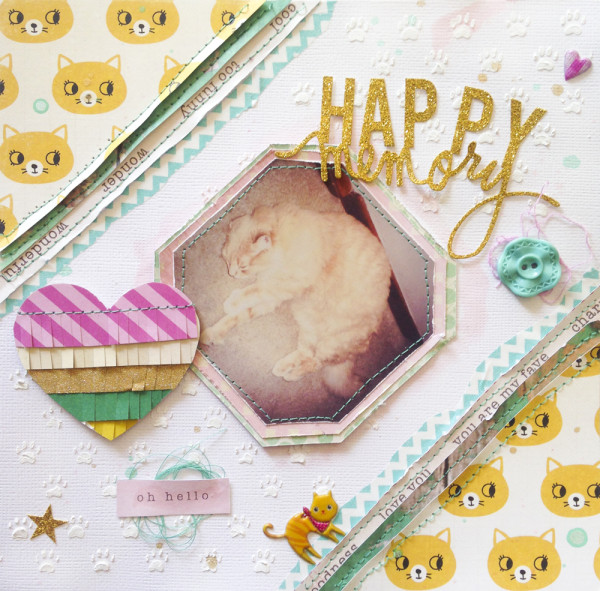 Happy Memory Scrapbook Layout