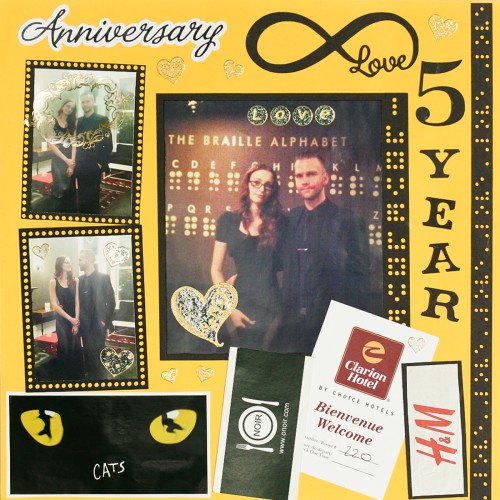 Anniversary Scrapbook Layout