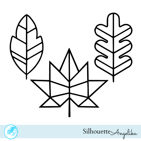 geometric leaf drawing
